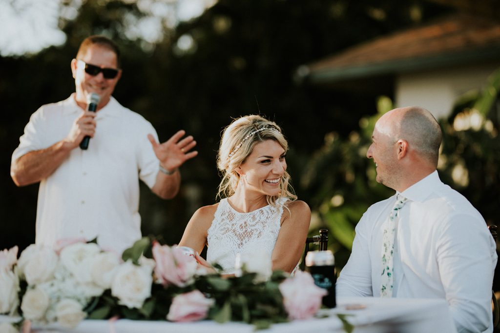 wedding reception in Maui 