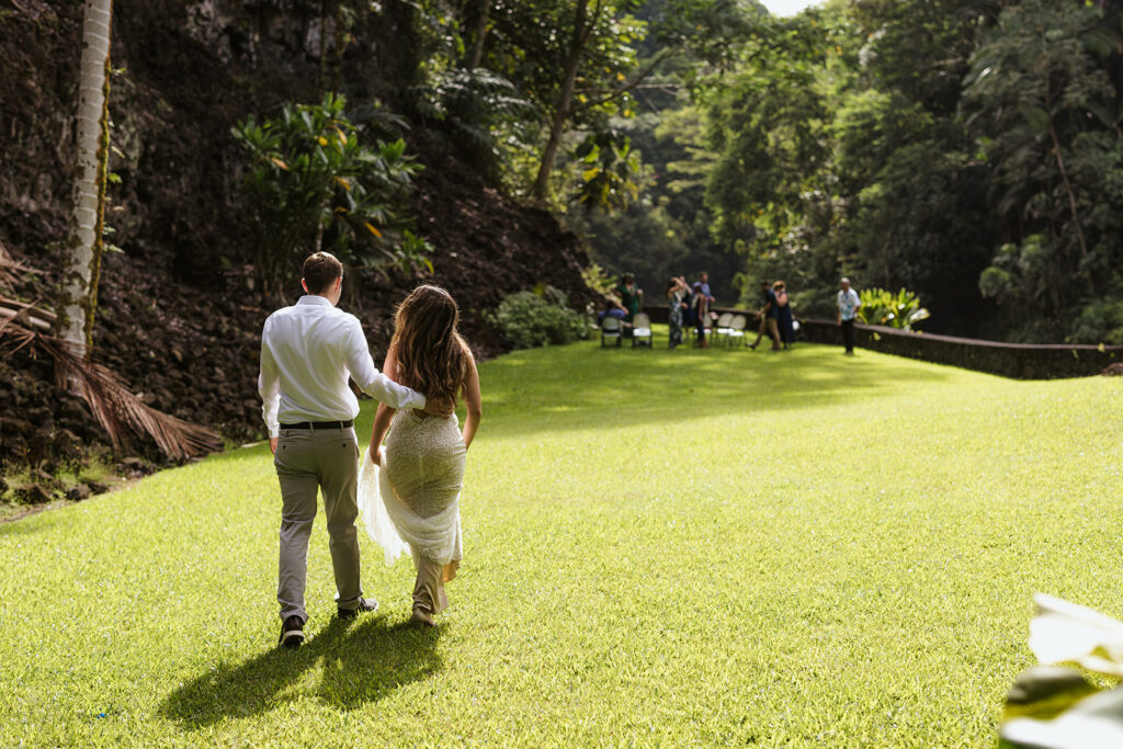Romantic waterfall ceremony setting at The Falls, capturing love in its purest for